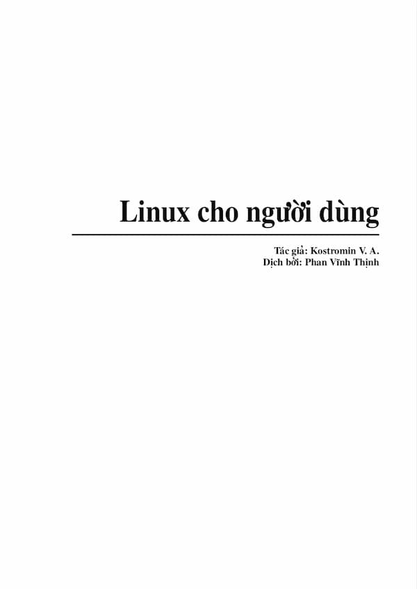 Linux cho người dùng - Giáo trình PDF