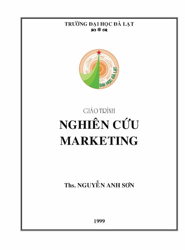 Giáo trình nghiên cứu Marketing - Giáo trình PDF