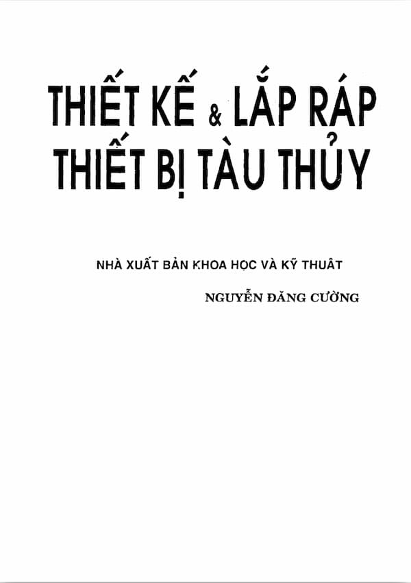 Thiết kế & Lắp ráp thiết bị tàu thủy - Giáo trình PDF