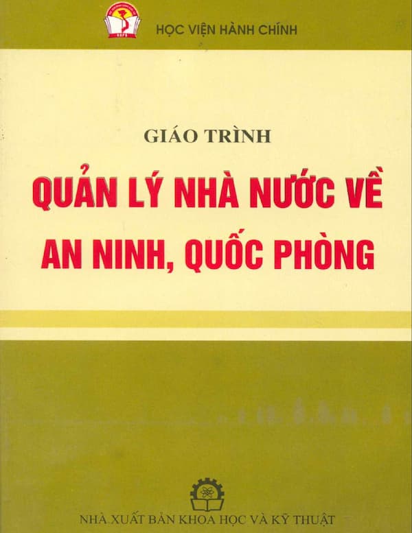 Giáo trình quản lý nhà nước về an ninh, quốc phòng - Giáo trình PDF