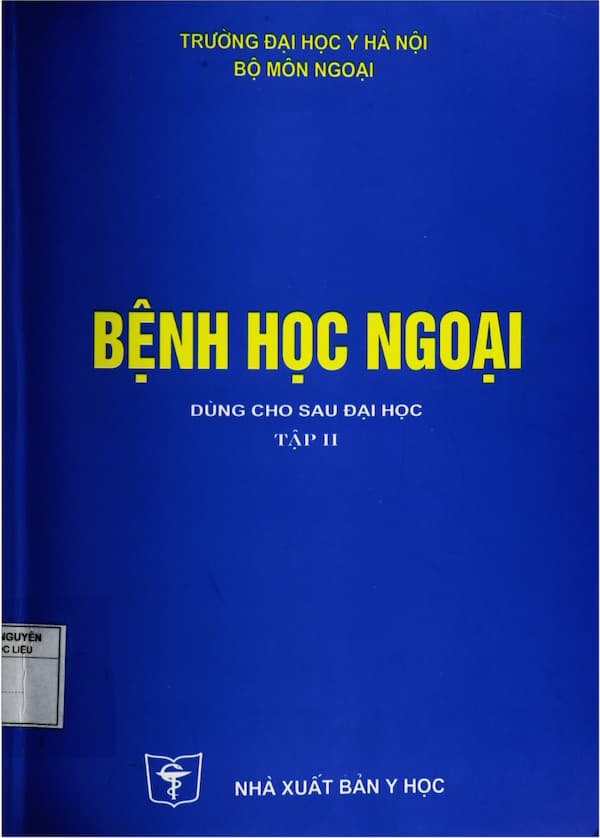 Bệnh học ngoại - tập 2 - Giáo trình PDF