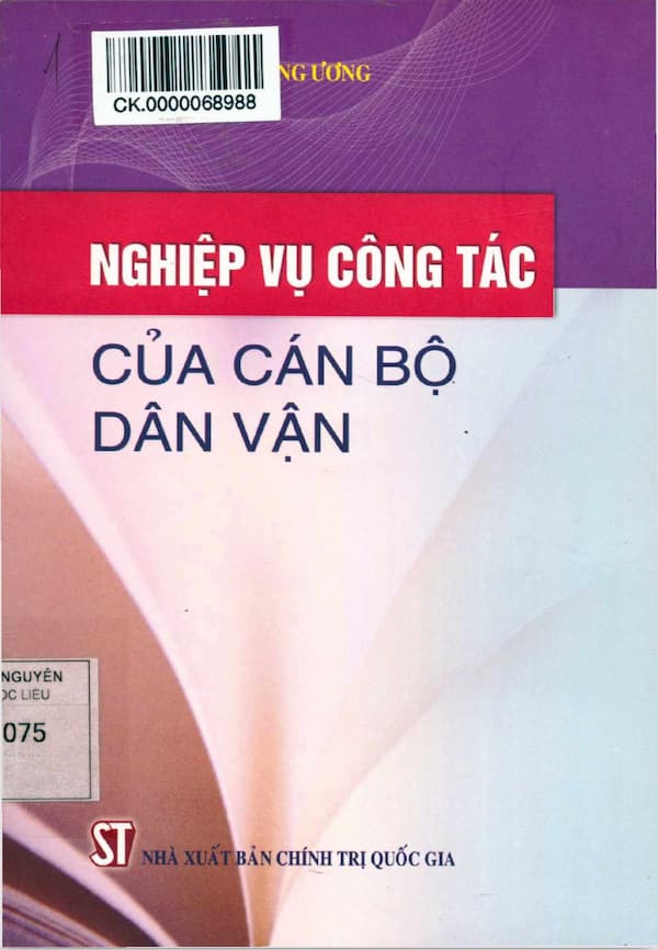 Nghiệp vụ công tác của cán bộ dân vận - Giáo trình PDF