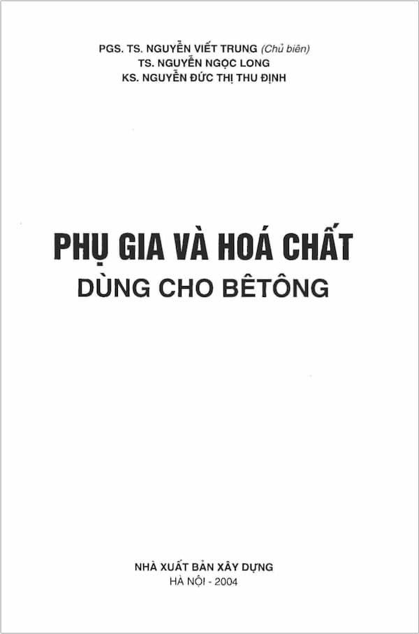 Phụ gia và hóa chất dùng cho bêtông - Giáo trình PDF